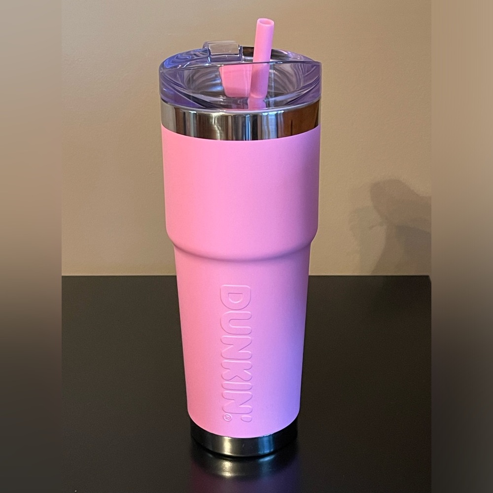NEW SPRING 2024 “DUNKIN” 32 oz. INSULATED STAINLESS STEEL TUMBLER ~ LIGHT PINK